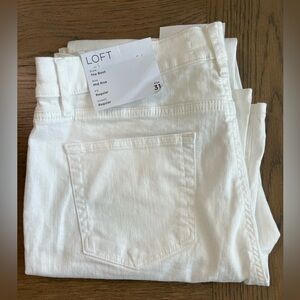 Loft bootcut white jeans